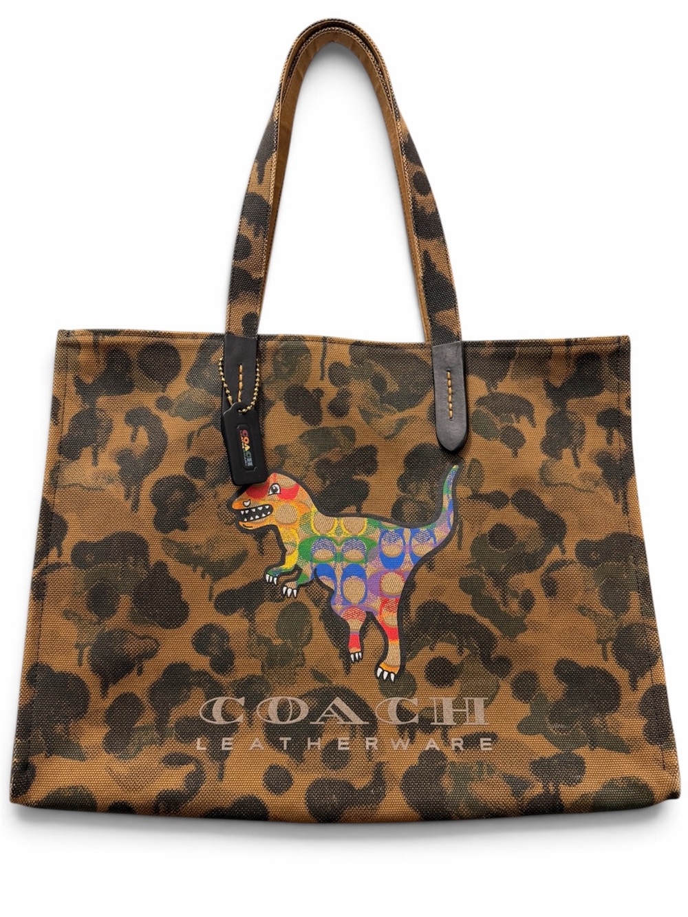 COACH Tote 42 With Rainbow Signature Rexy